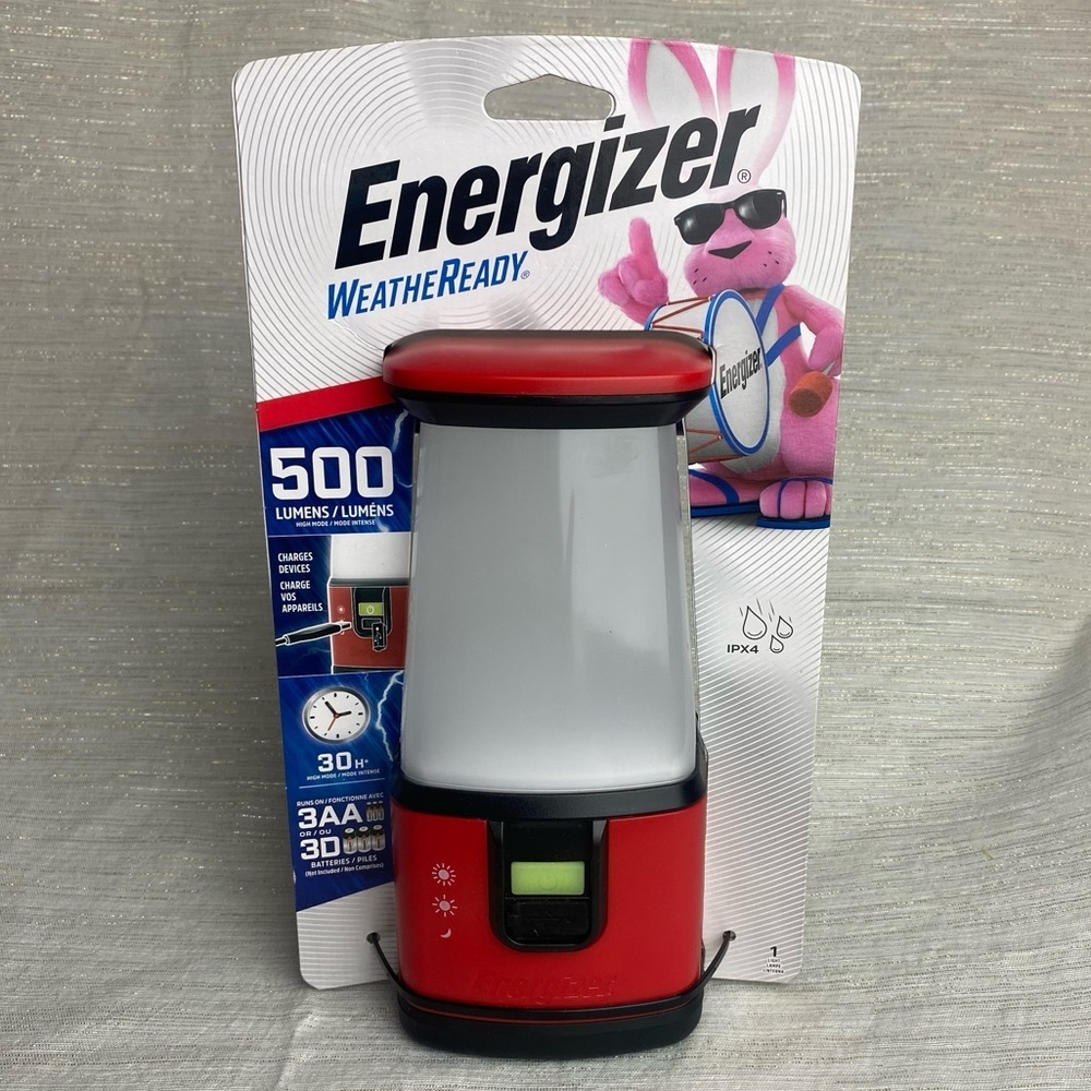 New Energizer 360 Degree LED Emergency Red Lantern WeatherReady Camping Outdoors